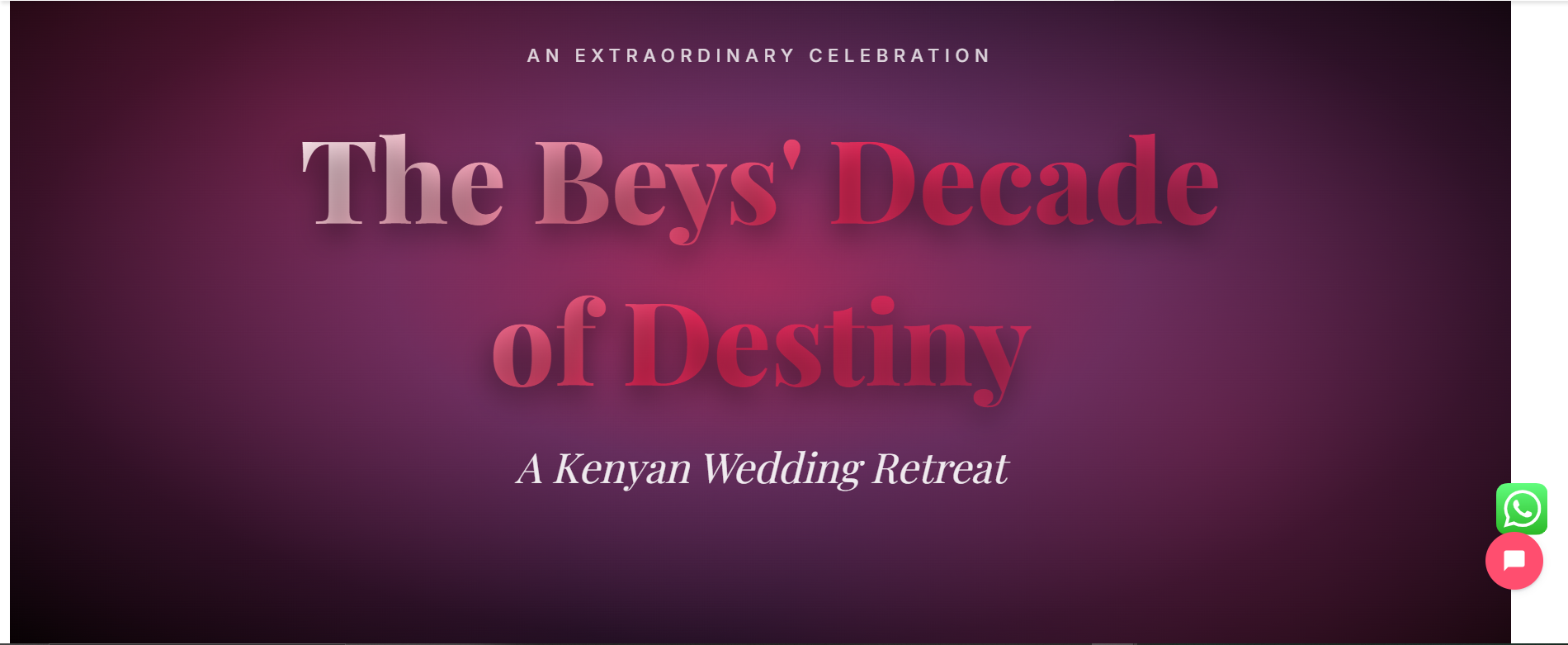The Beys' Decade of Destiny event website